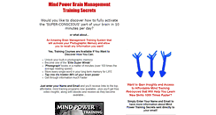 Desktop Screenshot of mindpowertrainingsecrets.com
